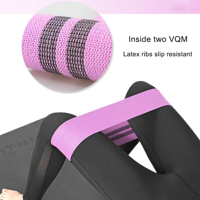 Banda elástica de resistencia para ejercicio, banda de Fitness de tela gruesa no rodante, círculos de cadera, banda de asistencia para tirar hacia arriba, banda de fuerza para Fitness