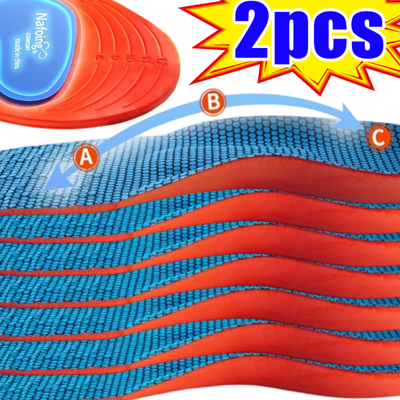 2 stücke Einlegesohlen Sport Einlegesohlen für Schuhe Sohle Stoßdämpfung Deodorant Atmungsaktive Kissen für Orthopädische Einlegesohle Mann Frauen Neue