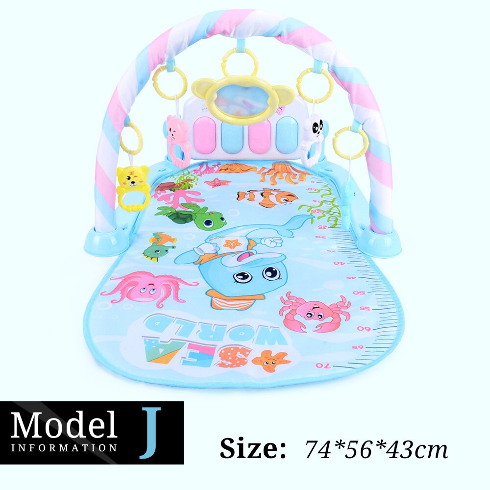 16 Stijlen Baby Muziek Rack Speelkleed Kid Rug Puzzel Tapijt Piano Toetsenbord Zuigeling Playmat Vroege Onderwijs Gym Kruipen Spel pad Speelgoed: Model J
