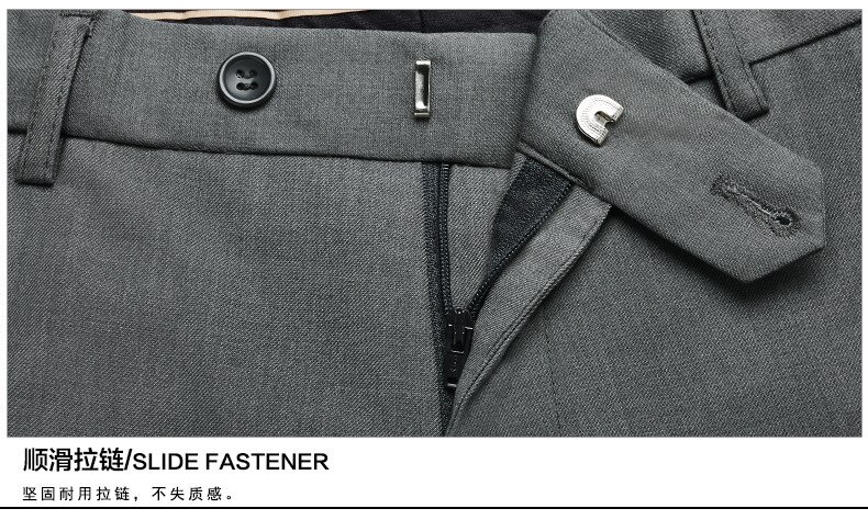 PYJTRL-traje de negocios clásico negro para hombre, pantalones holgados de mediana edad, pantalones formales de ocupación