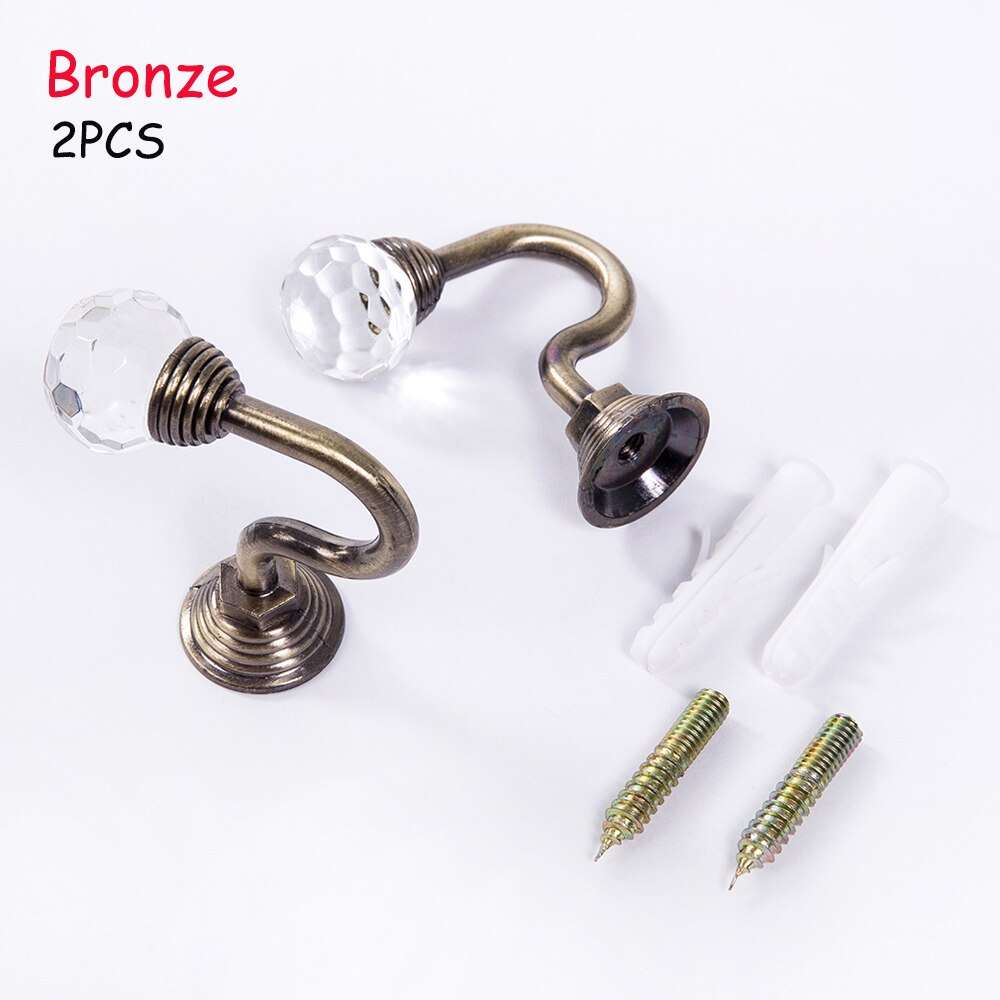 1pc magnetische gordijnbinders, haak, gesp, clip, gordijnbinder, polyester, decoratief accessoire voor thuis, gordijnhouder, riem: 2 stuks brons