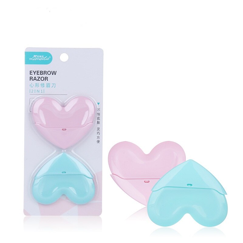 2 Pcs/Lot Heart-shaped Razor Eyebrow Facial Hair R... – Grandado