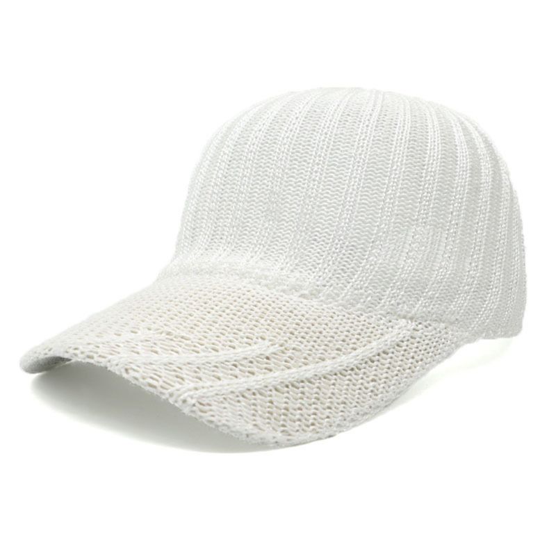 Kvinner mesh sommer strikket baseball lokk pustende mesh ensfarget snapback hatt  x7xc: W