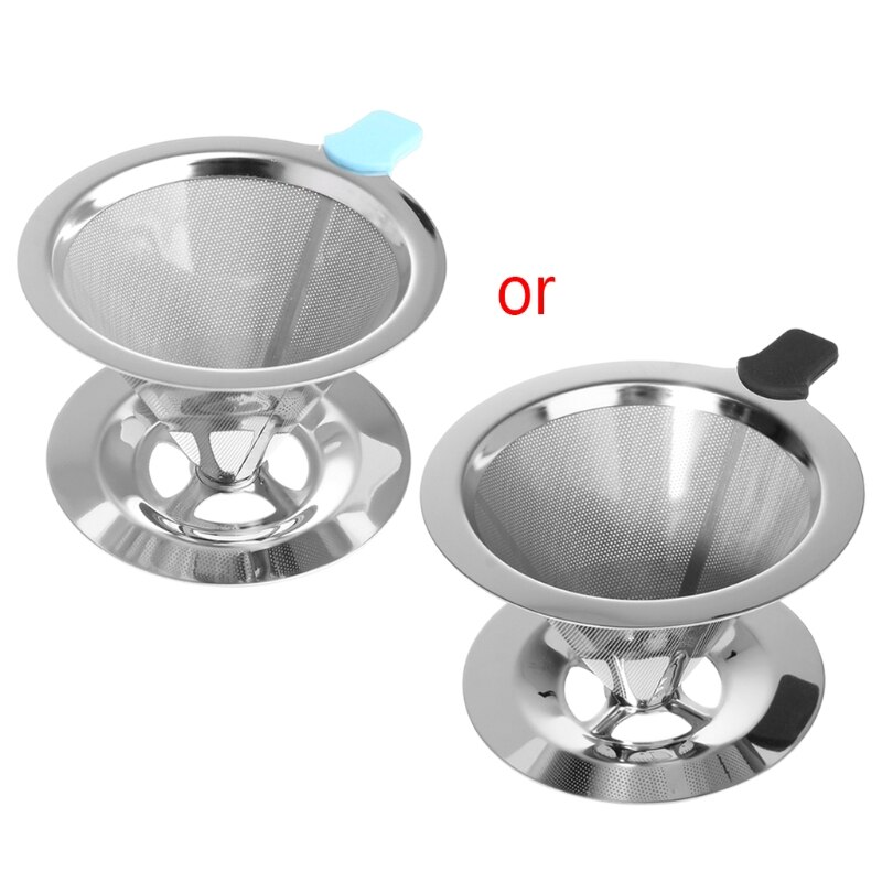 Tragbare Metall Edelstahl Kaffee Filter Trichter/V-typ Tasse Filter Tee Werkzeug Y5LF