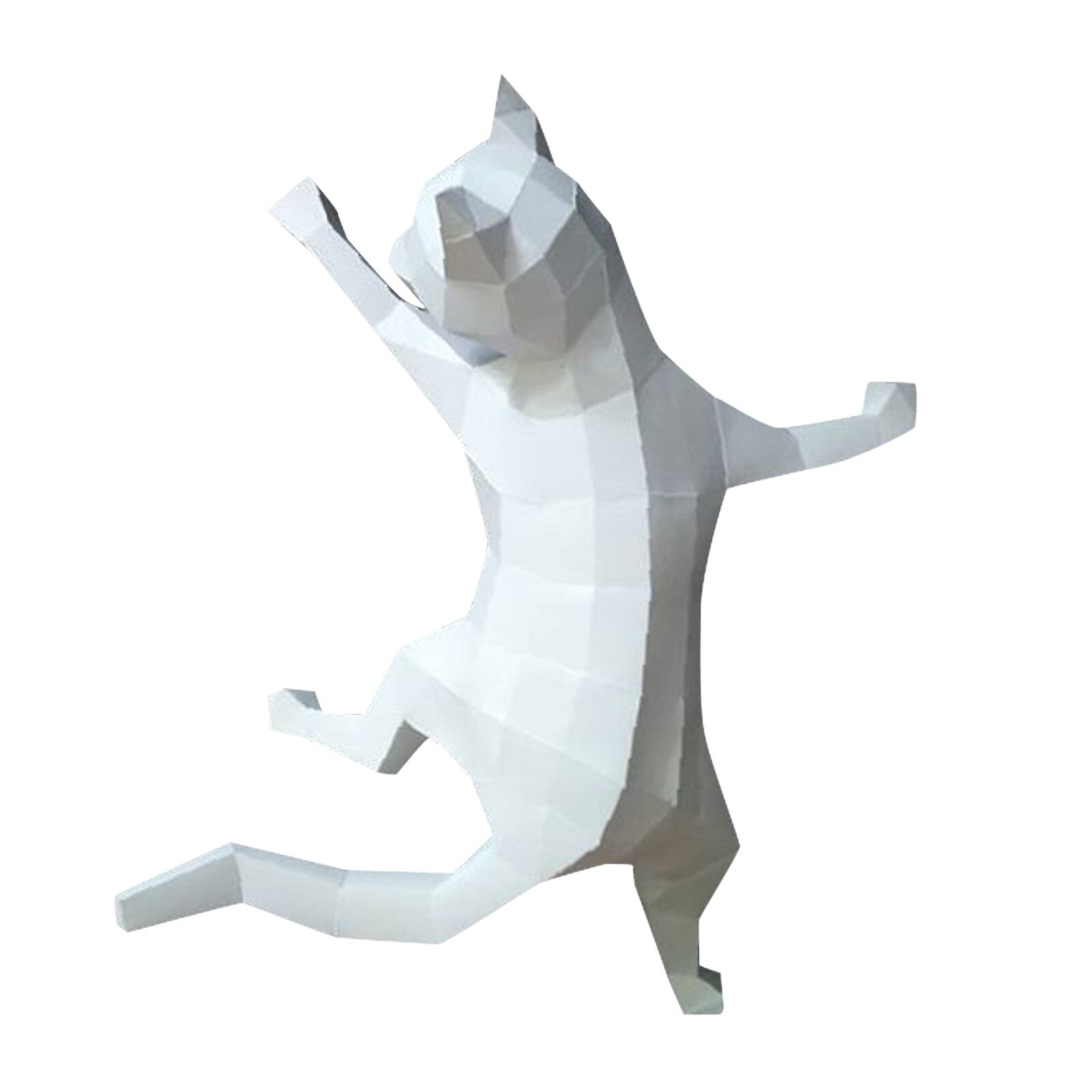 Kat Model -3D Stereo Diy Wanddecoratie Diy Handgemaakte Muur Opknoping Creatieve Home Decoratie Muur Opknoping # t2: White 