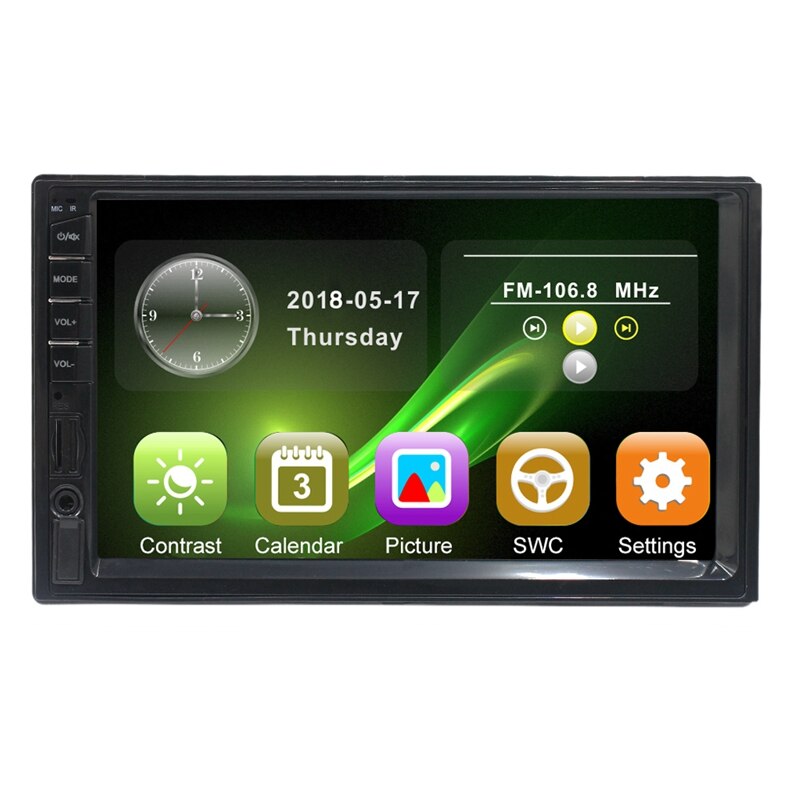 2 din bil multimediaspelare bilradio bluetooth mirrorlink hd press radio  mp5 spelare usb aux o stereo 7082