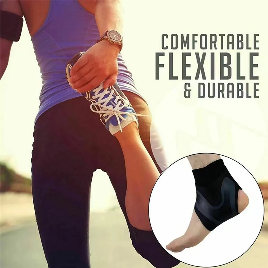 1 pc ankelstøtte kompressionsærme elastisk fodbandage beskyttende wrap sportssokker