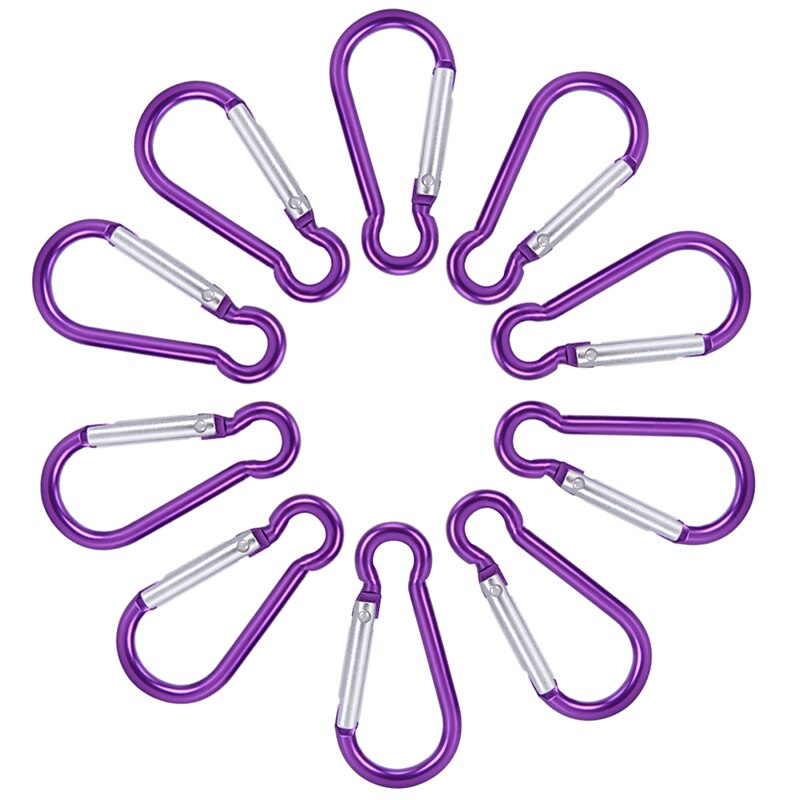 10Pcs Aluminium Carabiner D-Ring Sleutelhanger Clip Sleutelhanger Wandelen Kamp Bergbeklimmen Haak Klimmen Accessoires: PP