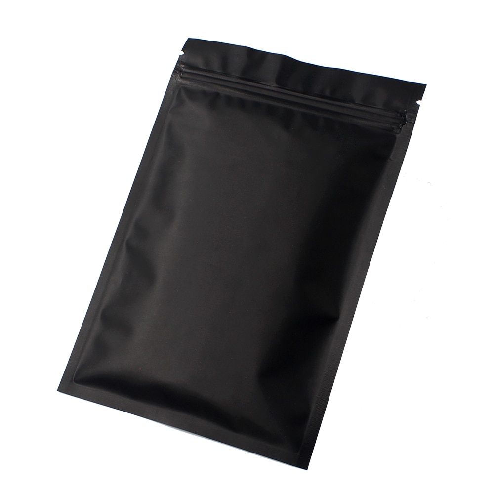 Mat Zwart Wit Roze Smeltlasbare Ziplock Verpakking Zakje Hersluitbare Platte Aluminium Folie Zip Lock Plastic Zakken 100 Stuks