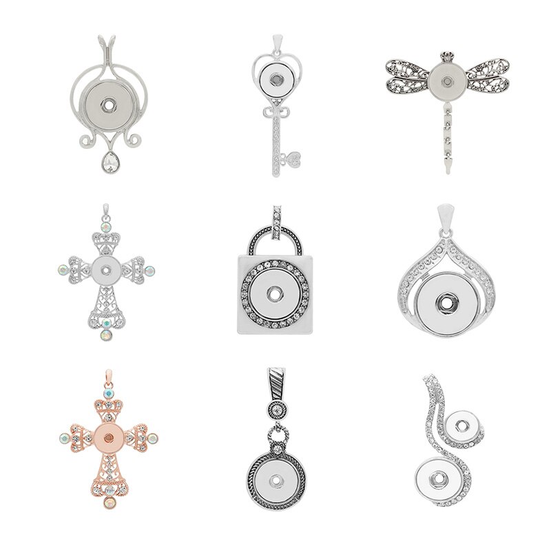 20mm 18mm Snap Button Pendants DIY Jewelry 5pcs/lot （No chain） KD3032