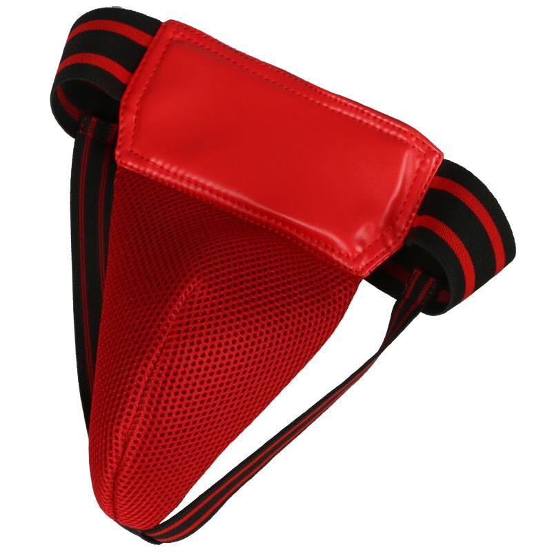 adult male MMA crotch protector TKD Karate Groin Guard Child men Groin Protector kick boxing protection: Red