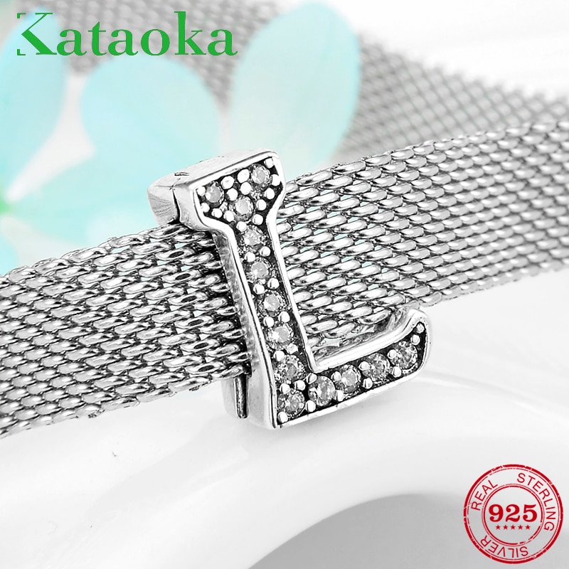 Neue 925 Sterling Silber L knapp perlen Clips passen Reflexionen charme Armbinde für frauen schmuck machen