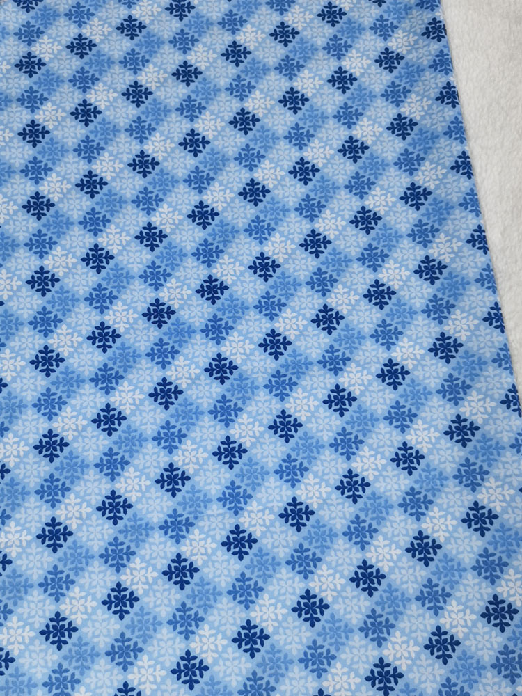 100% de copos de nieve azul cielo para Navidad, tela de algodón geométrica, costura artesanal, Telas de tejidos de retales, tejido Tilda, artesanía de muñecas