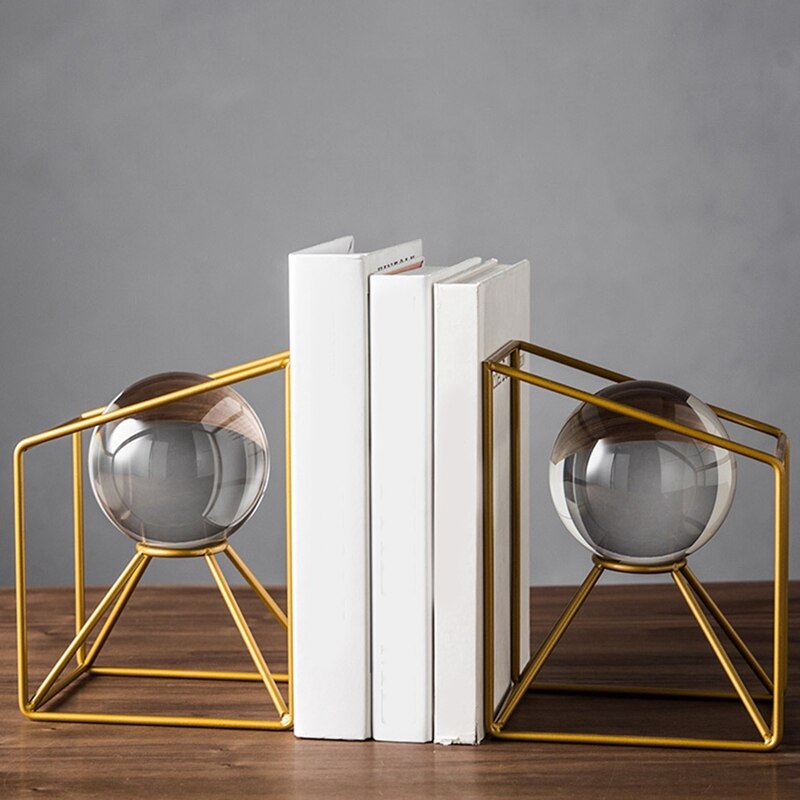 Eenvoudige Crystal Ball Boek Door Boek Stand, Transparant Glas Art Decoratie, Kantoor Decoratie Boekensteun