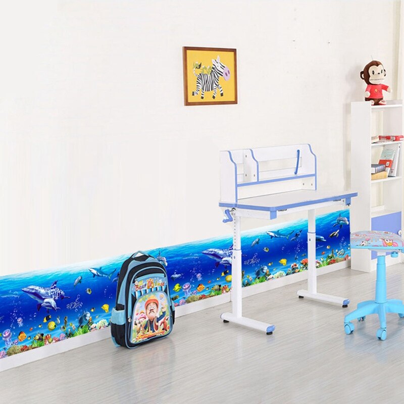 Fish Shark Dolphin Marine Wall Art Decals Kindergarten Nursery Kitchen Bathroom Decoration Underwater World Wall Stickers