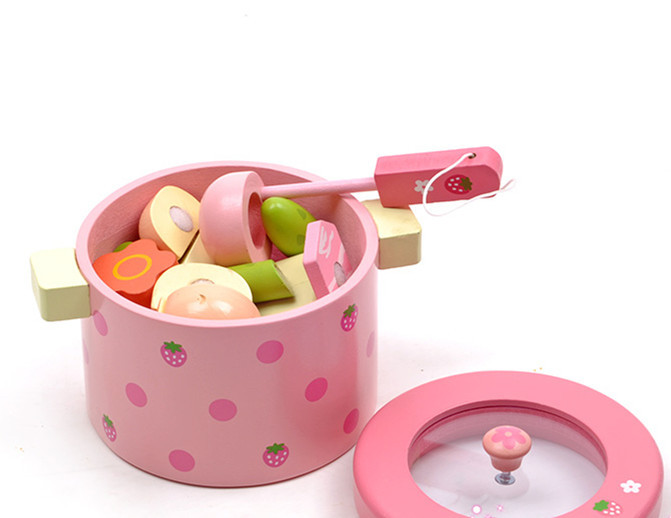 Baby Speelgoed Super Leuke Simulatie Groente Pot Houten Speelgoed Play Food Prentend Play Food Set