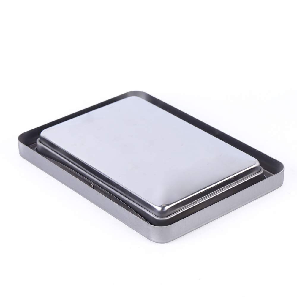 Rectangular Stainless Steel Recessed Garbage Can Cover Kitchen Countertop Recessed Clamshell Invisible Rubbish Bins Covers