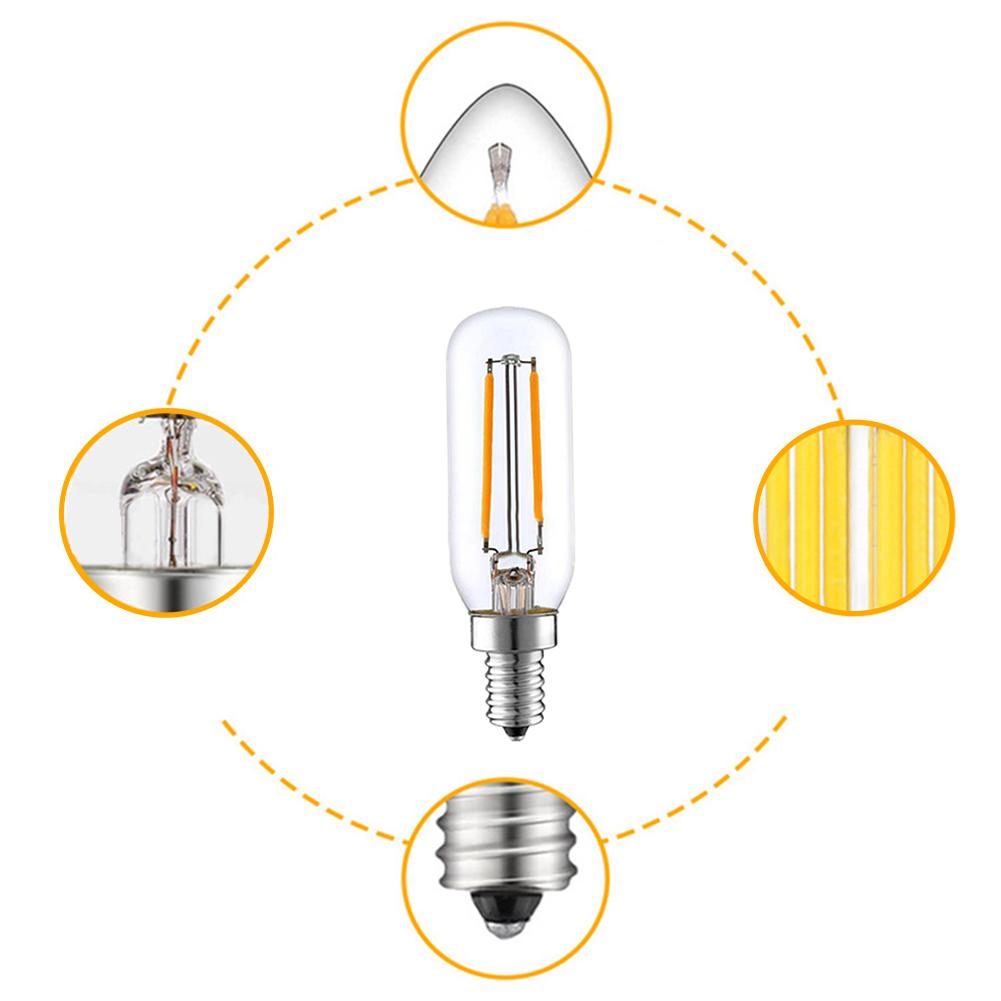 T25led 2W Edison Bulb E14 Tube Bulb LED 2w Glass Range Hood Range Hood Bulb 110V LED Filament Light Bulb For Home Lighting