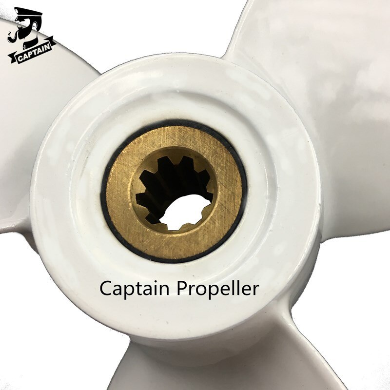 El capitán de la hélice 7 1/2x4 para Yamaha motor fueraborda 4HP 5HP F4 F5 F6 de aluminio 9 estriado de dientes RH 624-45943-01-EL