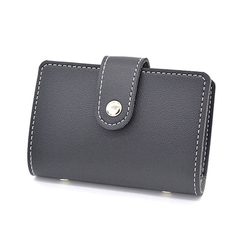 Pu Leer Zaken Id Credit Card Holder Pocket Case Purse Wallet Organizer 20CA: Black