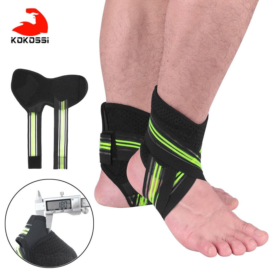 Kokossi uma peça de proteção futebol tornozelo apoio basquete tornozelo cinta compressão cinta cinto tornozelo protetor