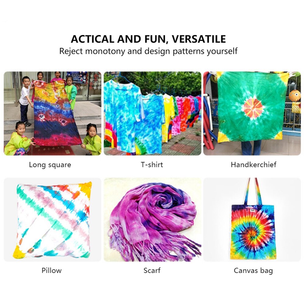 2/3 Color Tie Dye Kit Permanent DIY Fabric Textile Tie Dye Kit Clothing Graffiti Pigment Set Garment Tie Dye Pigment Set