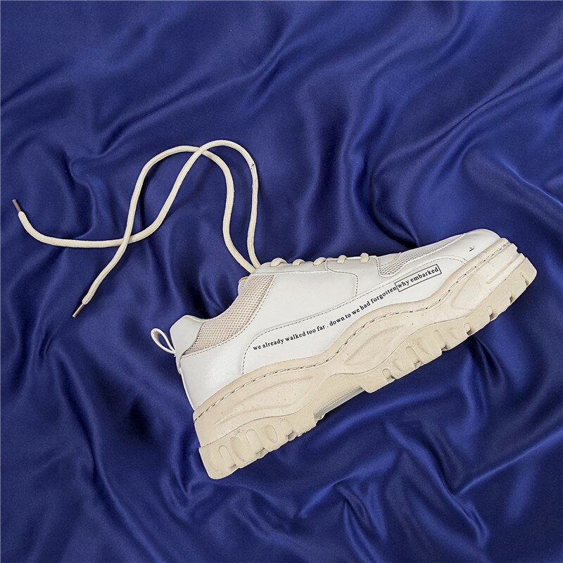 Excargo skor herr vita sneakers platå höst skor för män chunky sneakers svarta andas bekväma