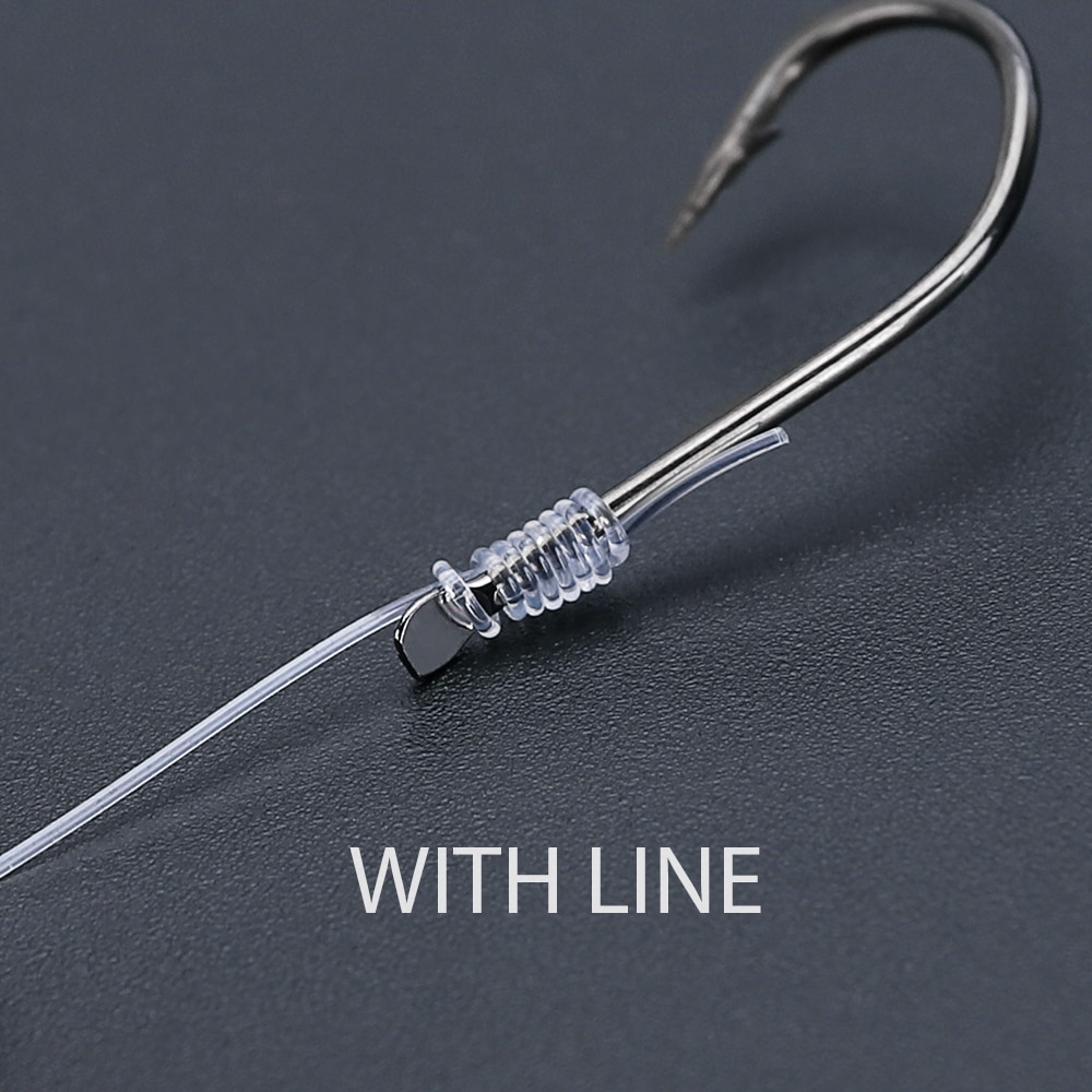 Jackfish 28 st/lot fiskekrok av kolstål med fiskelina med hullingar havsfiskekrokar karpfiskeredskap