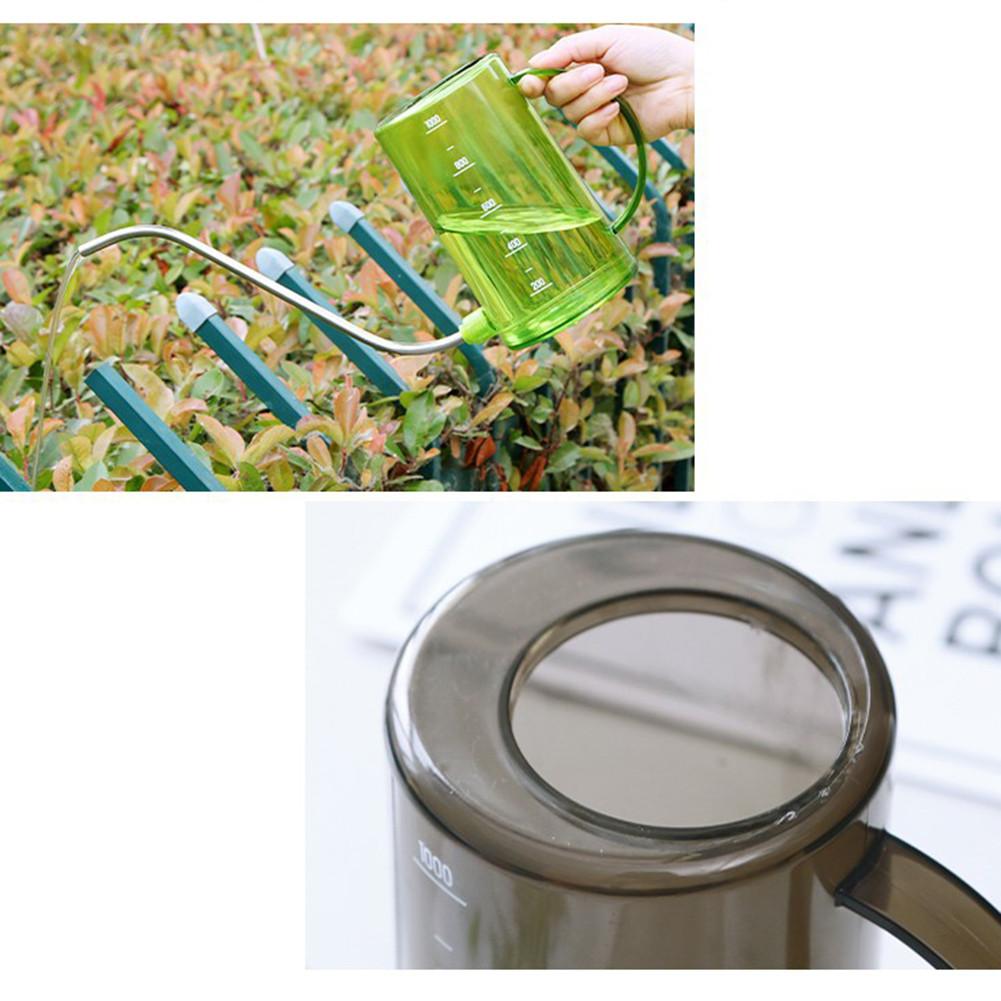 Leking vattenkanna rostfritt stål lång pip trädgård 1000ml liten vattenflaska med kruka sprayflaska för vattning av växter blomma