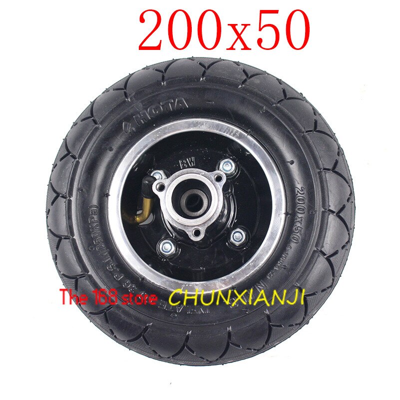 thumbnail image 2 of 8-Inch Pneumatic Off-Road Wheel – 200x50 Tire For Mountain Scooters & Skateboards, Durable Rubber & Alloy Hub 2 of 10