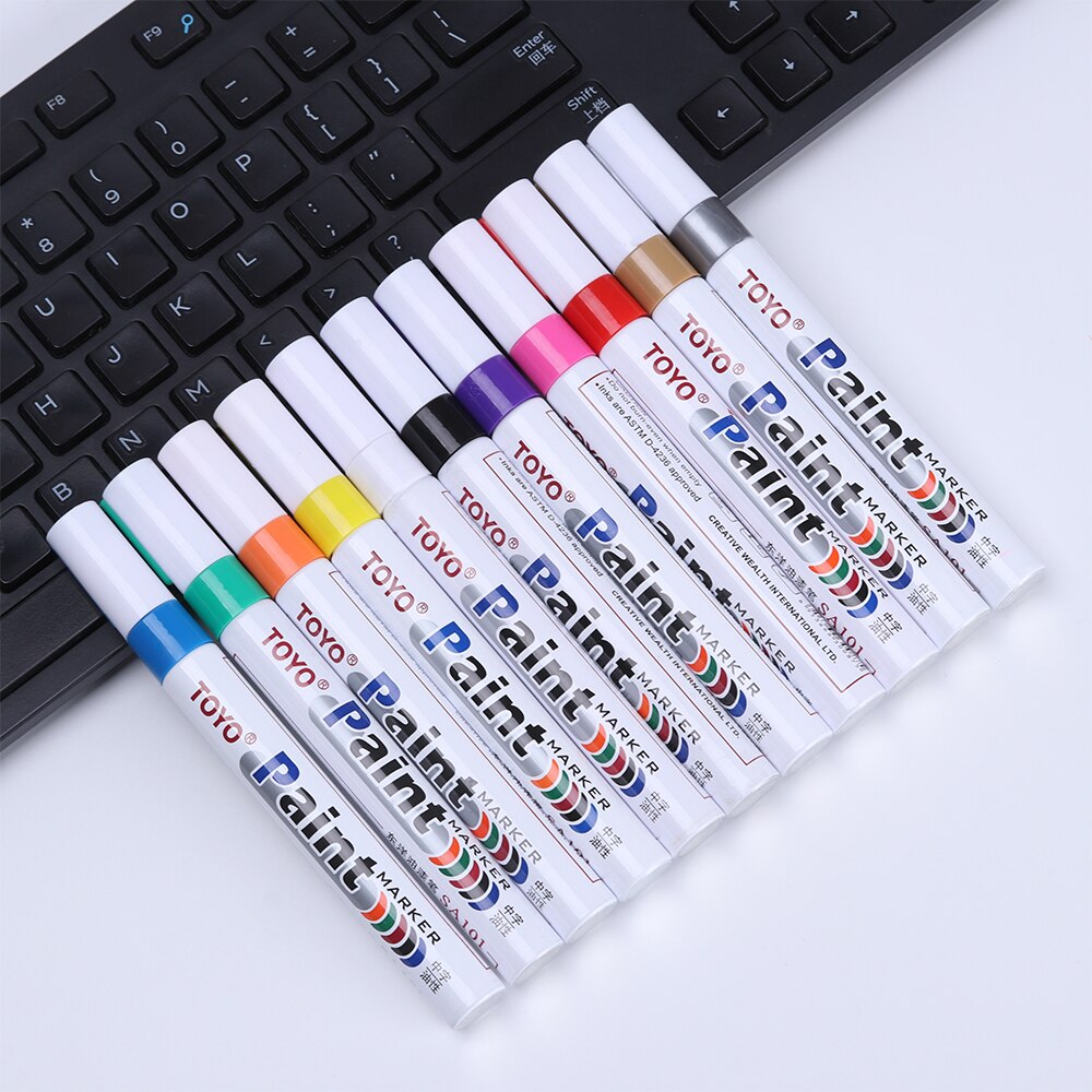 1PC Car Tyre Tire Permanent Paint Marker Pens Oily Markers Scratch Repair Multifunction Applicator Tool Touch Up Pen