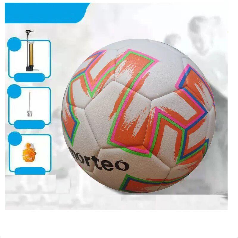 Football Soccer Training Ball Sports Adult Student Children Non-slip Pu Machine Sewing Durable Soft: with gift