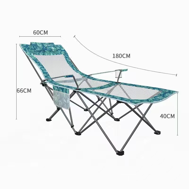 Camping Vouwen Bed Fauteuil Enkele Bed Kantoor Lunch Bed Draagbare Outdoor Vouwen Fauteuil Begeleidende Bed Te Dragen