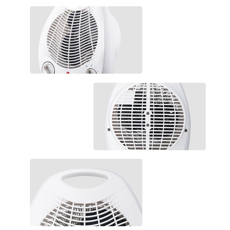2000W Electric Fan Indoor Heater Portable Electric Space Heater Mini Heater Fan Rotating Heater (EU PLUG)