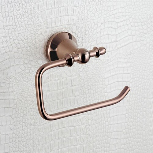 Rose Gold Bathroom Accessories Set Shower Soap Glass Shelf Liquid Dispenser Copper Toilet Brush Towel Holder Bath Room Hardware: Paper Roll