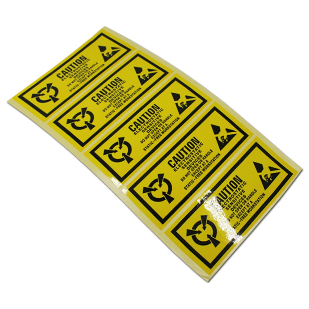 200 teile/los Klebstoff Verkaufs-antistatisch ESD VORSICHT Aufkleber antistatik-Warnung Etikett Siegel markieren Für Empfindliche Elektronik Verpackung Etiketten: 45x115mm