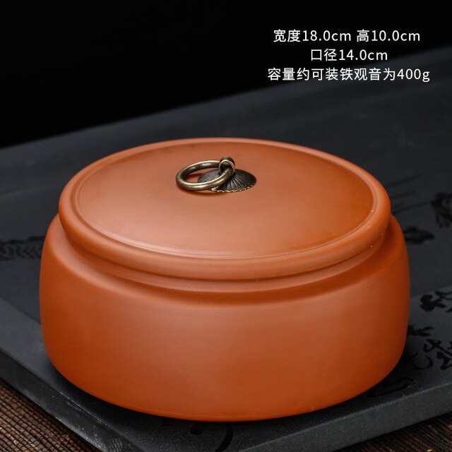 Caja de almacenamiento de té de estilo chino Puer, cajas de sellado de de arte púrpura Natural, tarros de café, granos, recipiente de Caddy, bandeja de caramelos y nueces: Pattern 5