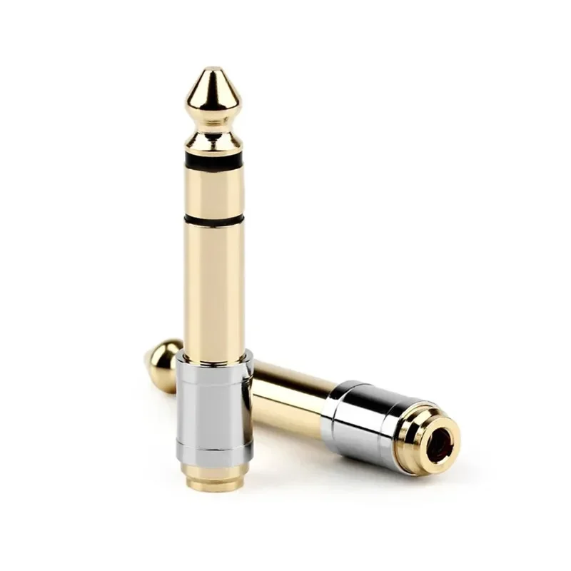 Adaptador de Audio Jack 3,5 a 6,35, convertidores de 6,5mm a 3,5mm, conector macho hembra, enchufe para auriculares, electrónica de consumo de 6,3mm