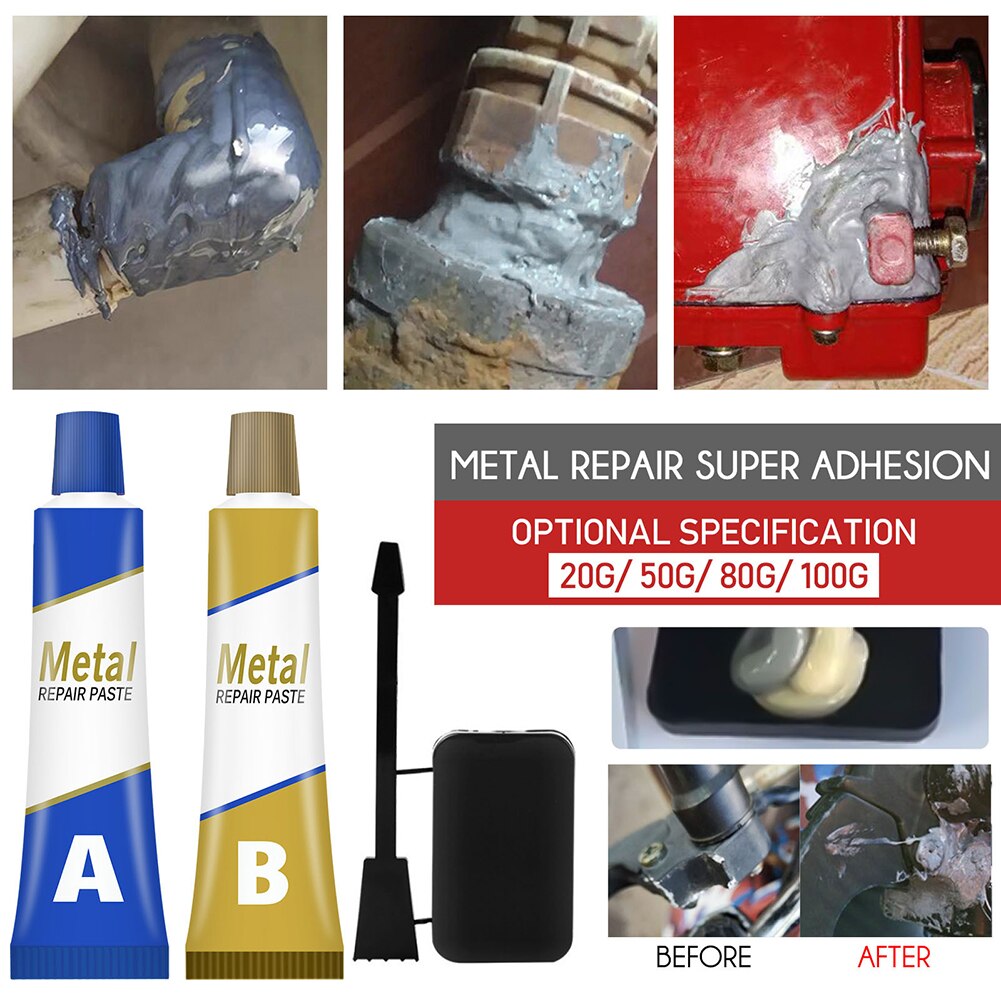 Metal Repairing Adhesive Super Glue Adhesive AB Glue Special Leakage Plugging Tank Repair Caster Iron Glue Tool Universal Glue