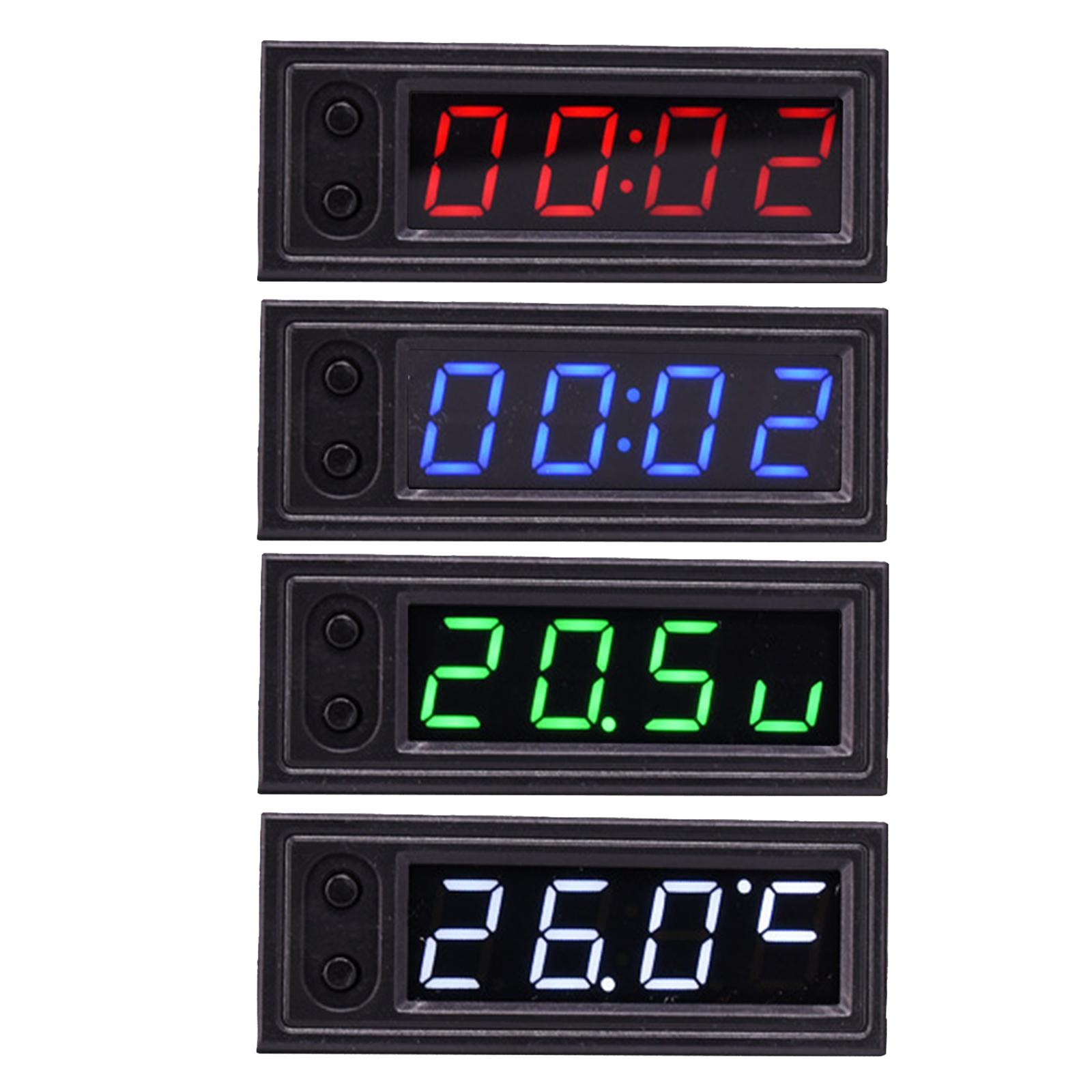 Auto Klok Voltmeter Thermometer Backlight Functie Accessoires 3 In 1 12V