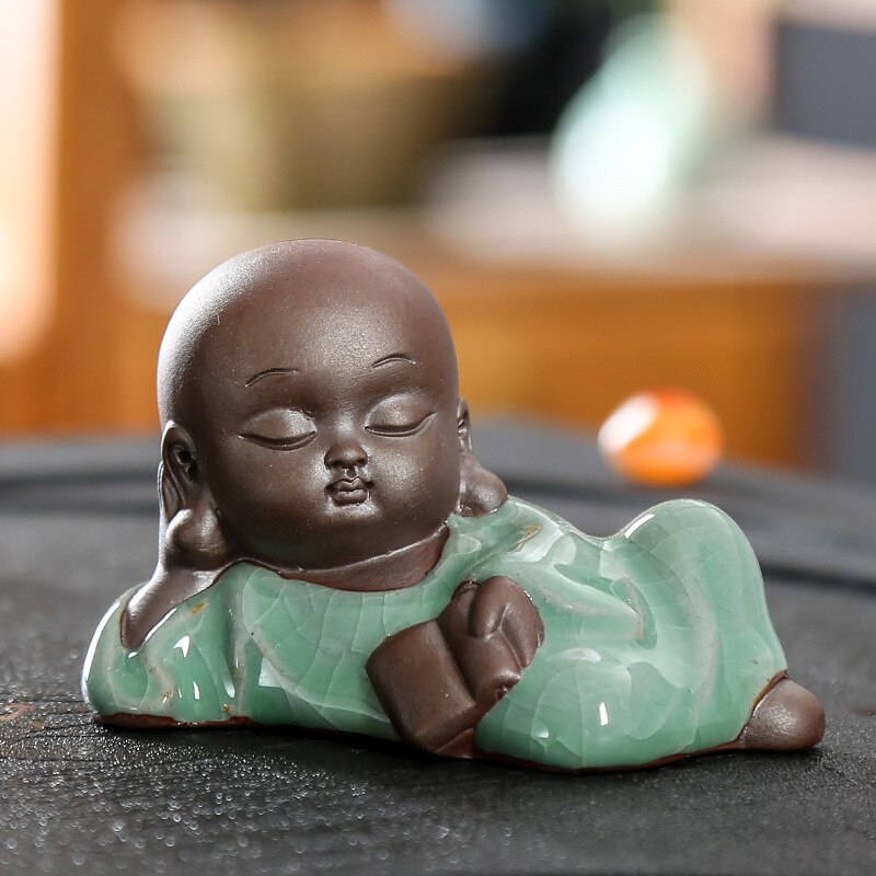 Handgjorda hantverk heminredning kina tur feng shui små ornament skrivbordsdekorationer buddha statyer te husdjur: T1110