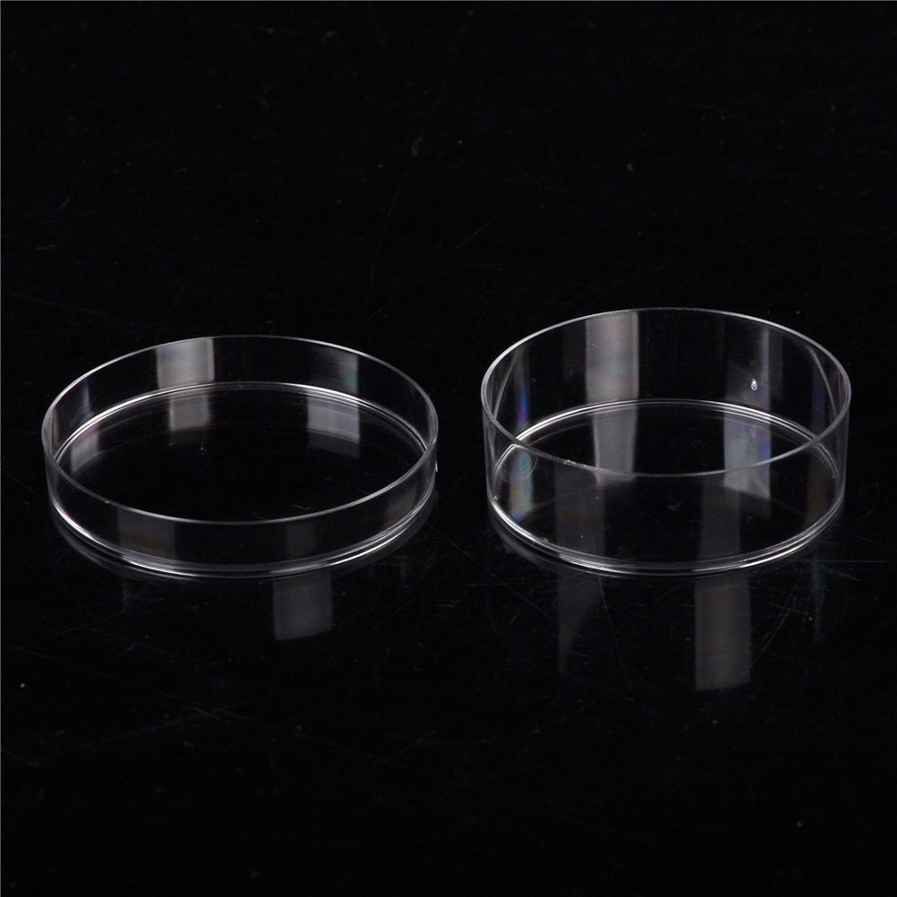 Placa práctica bacteriana para laboratorio químico, herramienta de laboratorio químico con tapas, suministro estéril de Petri, 10 Uds.