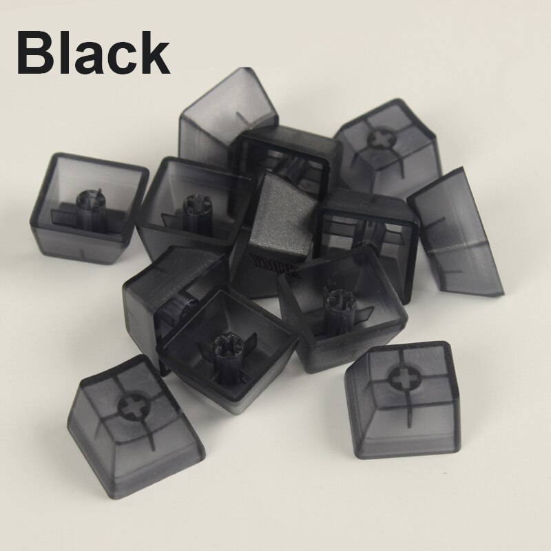 Mechanical Keyboard Cap Full Transparent Mechanical Keyboard OEM Keycap R4 R3 R2 R1 Backlightless ABS Surface Frosted Feel: Black 10PCS