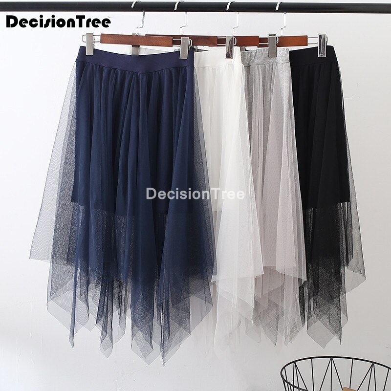femme slip robe solide jupe jupon dame sous-jupe dentelle maille irrégulière polyvalent base jupe dames basique Mini jupe