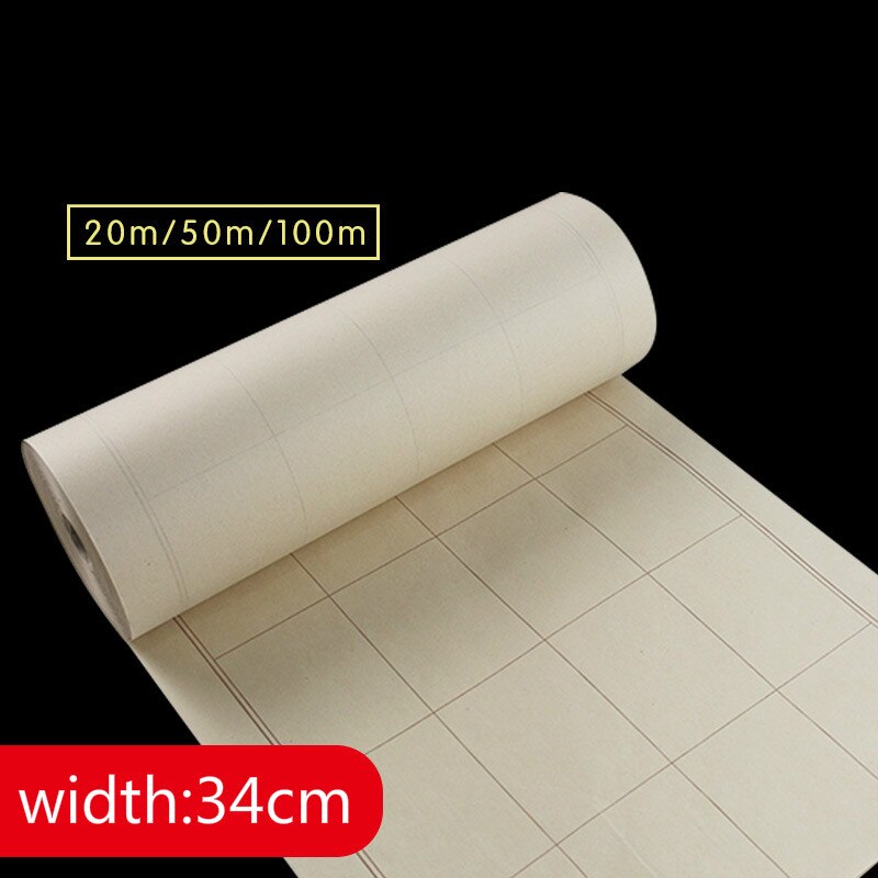 Chinese Rice Paper Official/Seal Script Calligraphy Special Half-Ripe Xuan Paper Chinese Roll Rice Paper with Grid Rijstpapier