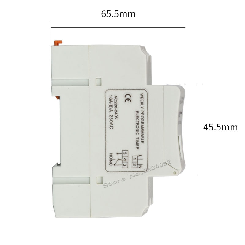 Minuterie Programmable numérique LCD 220V, Din rail, 7 jours, relais électronique pour le contrôle du temps AHC15A