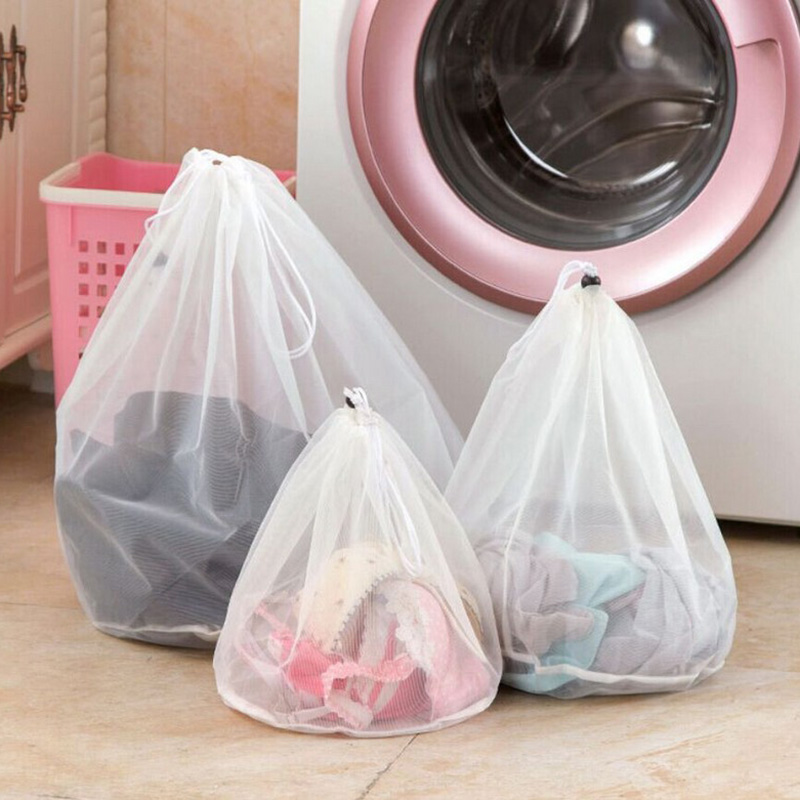 Kleidung Waschmaschine Wäsche Bh Hilfe Dessous Gittergewebe Netz Waschen Tasche Beutel Korb Kordelzug 3 Größen Wasserij Zorg