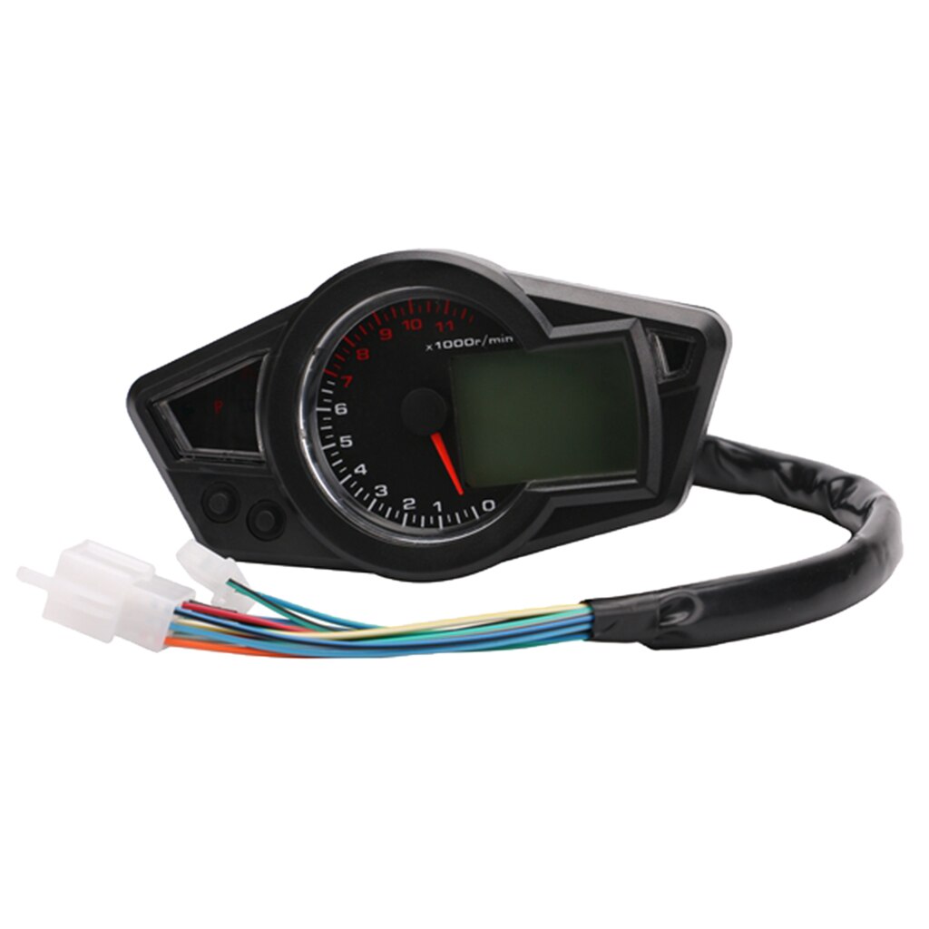 MPH/KMH 11000 rpm LCD Digital Tachometer Tachometer Kilometerzähler für 2/4 Zylinder Motorräder