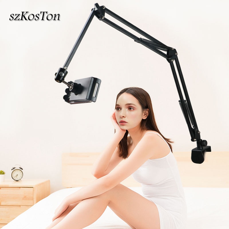 360 justerbar seng tablet stander til 3.5 to 10.6 tommer mobiltelefoner tablets lazy arm seng skrivebord tablet mount støtte til ipad mini