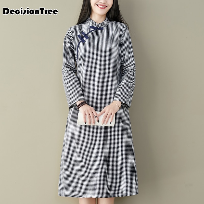 Chinese Dress full sleeve qipao dress vintage chinese style restoring cheongsam dress chinese traditional embroidery dress